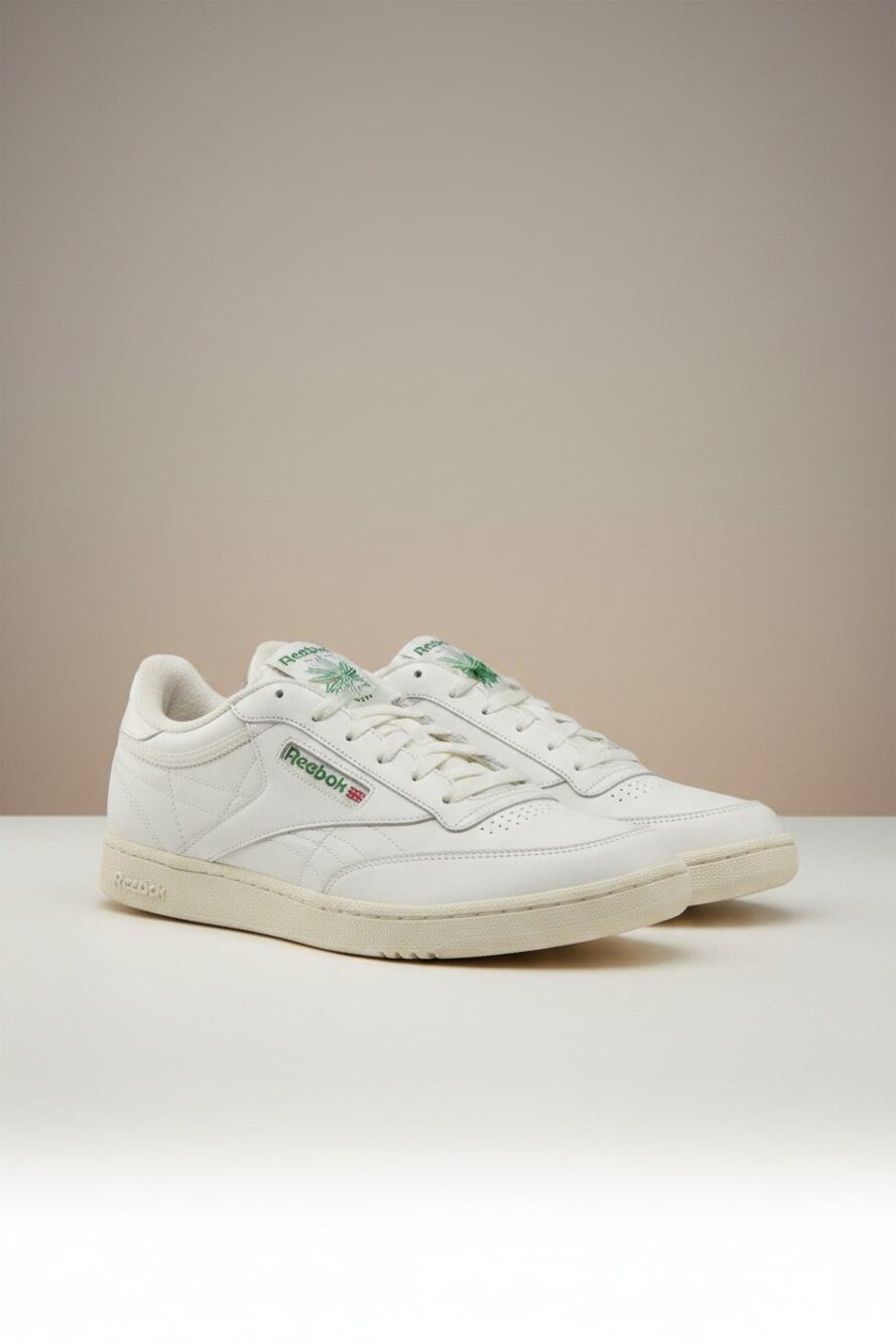 REEBOK Classic Club C-Wide Tennis Sneakers White/Green Style #6-21195 - Size 15
